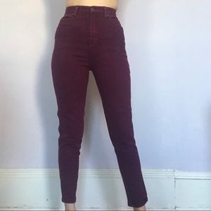 Vintage Pure Jeanswear maroon skinny